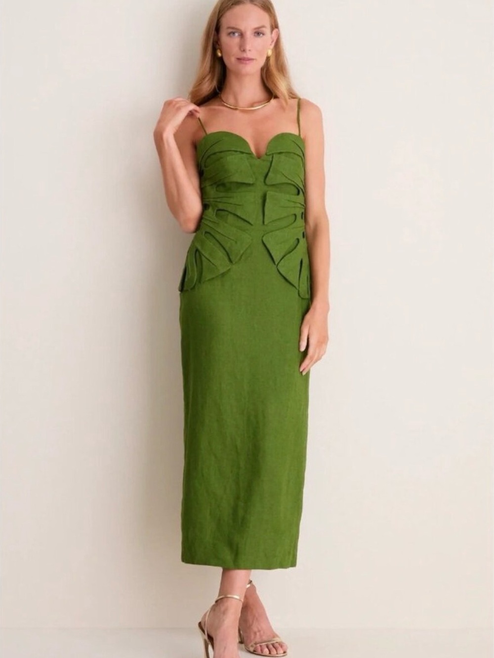 NWT Farm Rio Monstera Leaf Sleeveless Dress